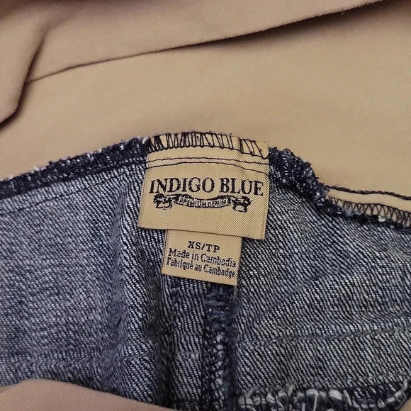 Indigo Blue Maternity Jeans Dark Wash 5 Pocket Support‎ Belly Womens Size XS - Picture 2 of 7